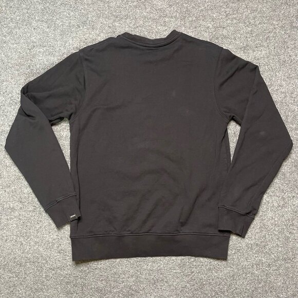 Defend Paris Mens Fleece Sweatshirt Black Crew Neck Long Sleeve Streetwear M - Picture 4 of 10